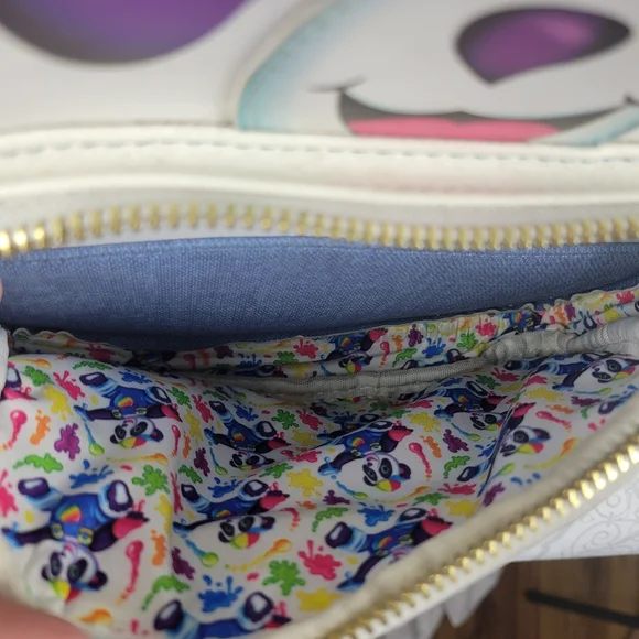 LISA FRANK LOUNGEFLY Painter Panda Heart Rainbow Backpack - Picture 15 of 15